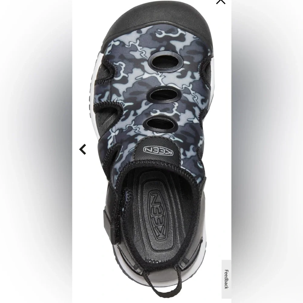 KEEN Stingray Water Shoes for Kids Black Camo Size 12